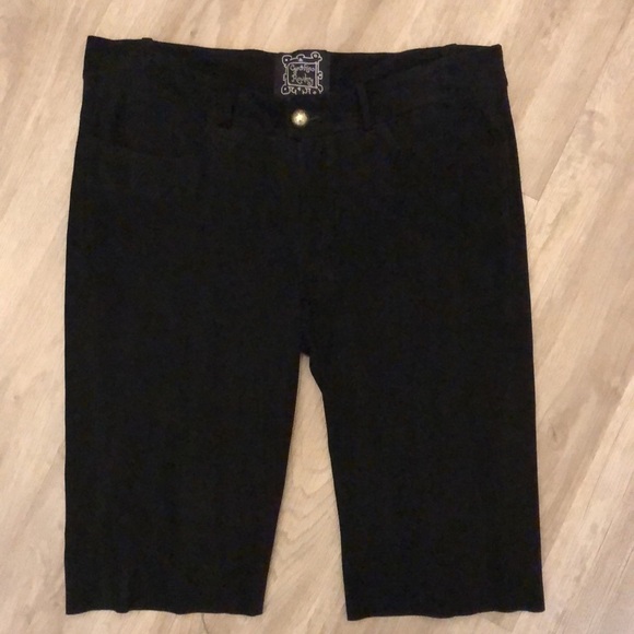 Cynthia Rowley Leather Suede Bermuda Shorts Capris Size 4 Dressy - Picture 7 of 10